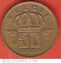 Image #1 of 50 Centimes 1971 (België)