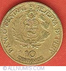 Image #1 of 10 Centavos 1965 - 400th Anniversary of Lima Mint