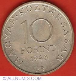 Image #1 of 10 Forint 1948 - 100 de ani de la revolutia din 1848 - Istvan Szechenyi