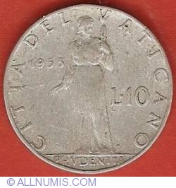 Image #2 of 10 Lire 1953 (XV)