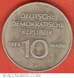 10 Mark 1974 A - 25th anniversary of Eastern Germany