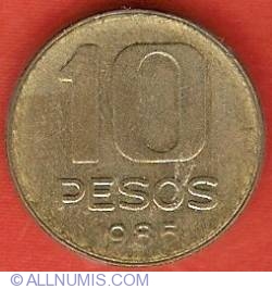 10 Pesos 1985