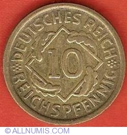10 Reichspfennig 1925 D