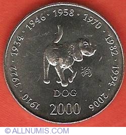 Image #2 of 10 Shillings 2000 - Year of the Dog