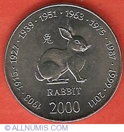 Image #2 of 10 Shillings 2000 - Year of the Rabbit