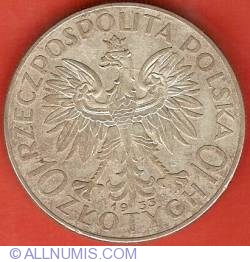 10 Zlotych 1933 - Queen Jadwiga