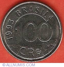 Image #1 of 100 Cruzeiros Reais 1993