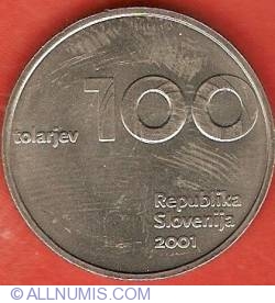 100 Tolarjev 2001 - 10th years of Tolar