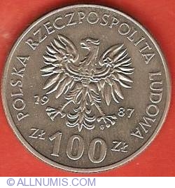 Image #1 of 100 Zlotych 1987 - Kazimierz III