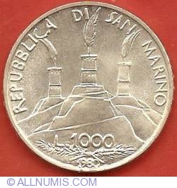 Image #1 of 1000 Lire 1980 - 1500th Anniversary - Birth of St. Benedict