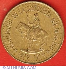 Image #2 of 100 Pesos 1979 - Conquest of Patagonia Centennial