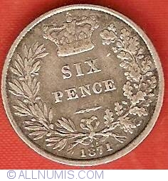 Sixpence 1871