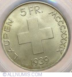 Image #2 of 5 Francs 1939