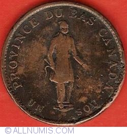 Image #1 of 1/2 Penny 1837 - Jeton banca - Quebec Bank