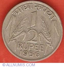 Image #2 of 1/2 Rupee 1956 (C)