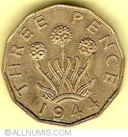 Threepence 1944, George VI (1936-1952) - Great Britain - Coin - 18574