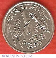 Image #2 of 1/4 Rupee 1950 (B)