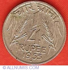Image #2 of 1/4 Rupee 1955 (B)