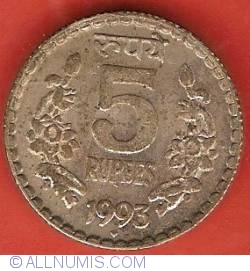 Image #2 of 5 Rupees 1993 (B)