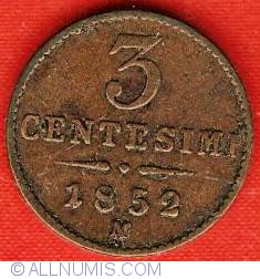 Image #2 of 3 Centesimi 1852 M