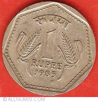 1 Rupee 1985 H Republic 1981 1990 India Coin 20762