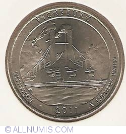 Image #2 of Quarter Dollar 2011 P - Mississippi Vicksburgh