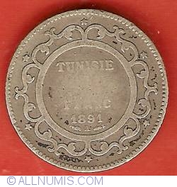 Image #2 of 1 Franc 1891 (AH1308)