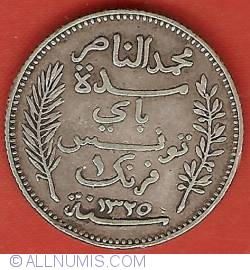Image #1 of 1 Franc 1907 (AH1325)