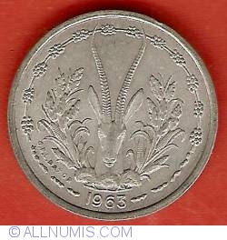 Image #2 of 1 Franc 1963 (with Engraver's Name)