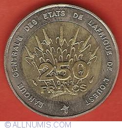 Image #2 of 250 Francs 1993