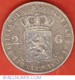 Image #2 of 2-1/2 Gulden 1869