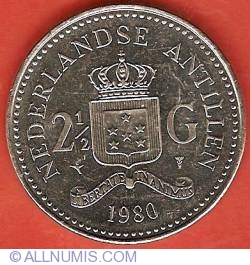 Image #2 of 2-1/2 Gulden 1980