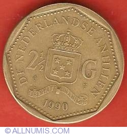 Image #2 of 2-1/2 Gulden 1990