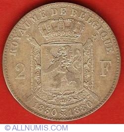 Image #2 of 2 Francs 1880 - 50th Anniversary of Independence