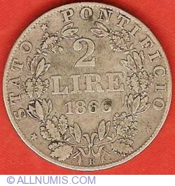 Image #2 of 2 Lire 1866 R (XXI)