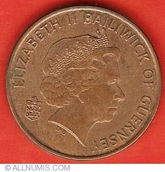 BAILWICK OF Guernsey 2 penny pence 1999 COW 26mm copper steel coin UNC