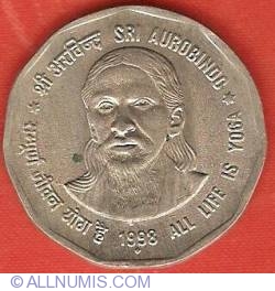 Image #2 of 2 Rupees 1998 (B) - Sri Aurobindo