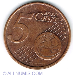 5 Euro Cent 2021 - Lion and Caduceus mintmarks