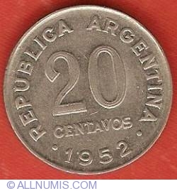 Image #1 of 20 Centavos 1952