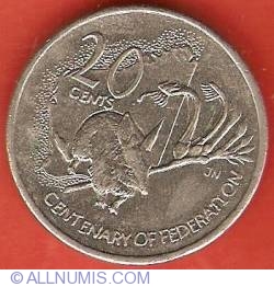 20 Cents 2001 - Centenary of Federation - Western Australia