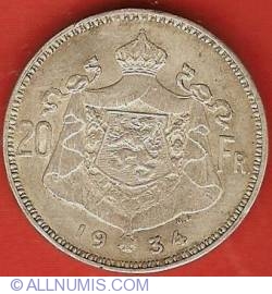 Image #2 of 20 Francs 1934 (Dutch) - position A