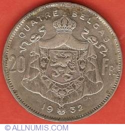Image #2 of 20 Francs 1932 - 4 Belgas (French)