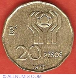 Image #2 of 20 Pesos 1977 - World Soccer Championships