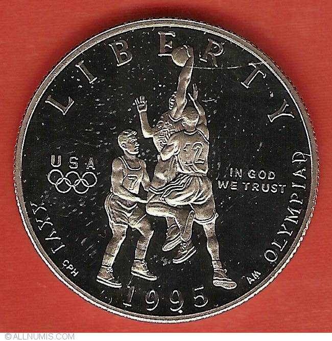 Half Dollar 1995 S -1996 Atlanta Olympics Games - Basketball, Half