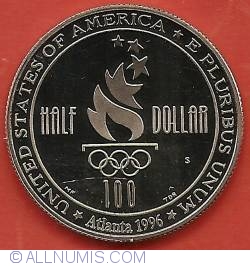 Image #2 of Half Dollar 1996 S - Jocurile Olimpice de la Atlanta 1996 - Inot
