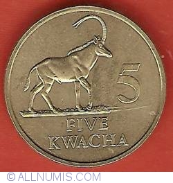 Image #2 of 5 Kwacha 1992