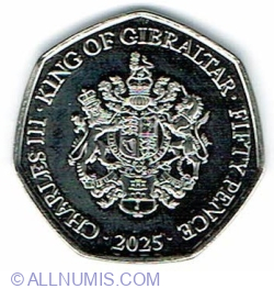 Image #1 of 50 Pence 2025 - First Passenger Steam Train