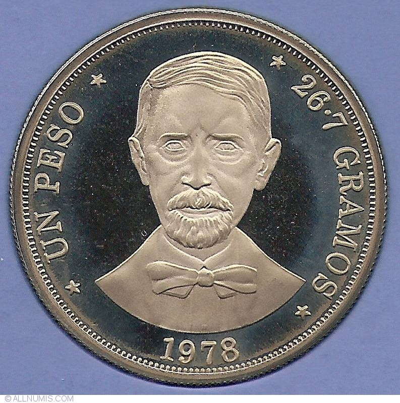 1 Peso 1978 Republic 1978 1981 Dominican Republic Coin 26644
