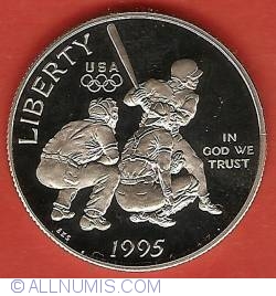 Image #1 of Half Dollar 1995 S - 1996 Atlanta Olympics Games - Baseball