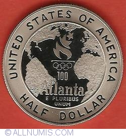 Half Dollar 1995 S - 1996 Atlanta Olympics Games - Baseball